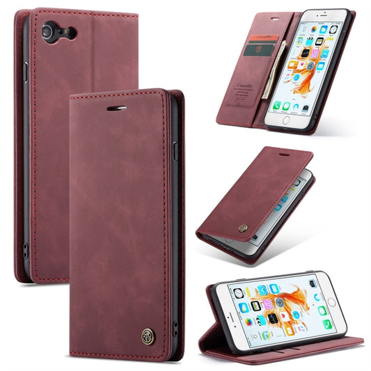 CaseMe-013 Multifunctional Retro Frosted Horizontal Flip Leather Case for iPhone 6 Plus / 6s Plus, with Card Slot & Holder & Wallet(Wine Red) - More iPhone Cases by CaseMe | Online Shopping South Africa | PMC Jewellery | Buy Now Pay Later Mobicred