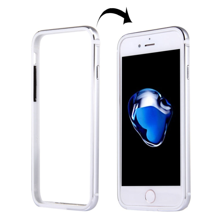 For  iPhone 8 & 7  TPU + Aluminum Alloy Bumper Frame(Silver) - More iPhone Cases by PMC TechLife | Online Shopping South Africa | PMC TechLife