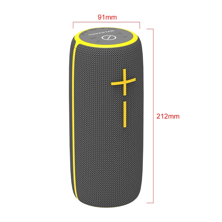 HOPESTAR P21 TWS Portable Outdoor Waterproof Woven Textured Bluetooth Speaker, Support Hands-free Call & U Disk & TF Card & 3.5mm AUX & FM (Grey) - Desktop Speaker by HOPESTAR | Online Shopping South Africa | PMC Jewellery | Buy Now Pay Later Mobicred