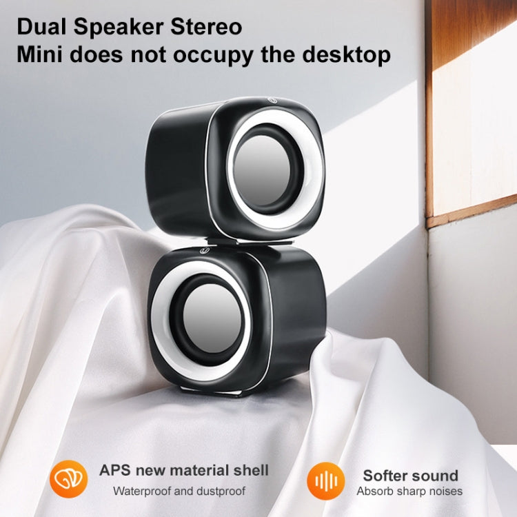 A1 Standard Version USB Wire-controlled Mini High Volume Wired Speaker, Cable Length: 1.1m(White) -  by PMC TechLife | Online Shopping South Africa | PMC TechLife | Buy Now Pay Later Mobicred