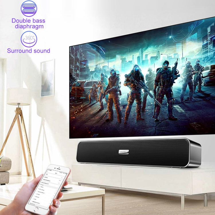 YINDIAO A36 Bluetooth 5.0 Smart Subwoofer Computer Wireless Bluetooth Speaker, Bluetooth Upgrade Version(Black) - free shipping - PMC Jewellery - Order now!