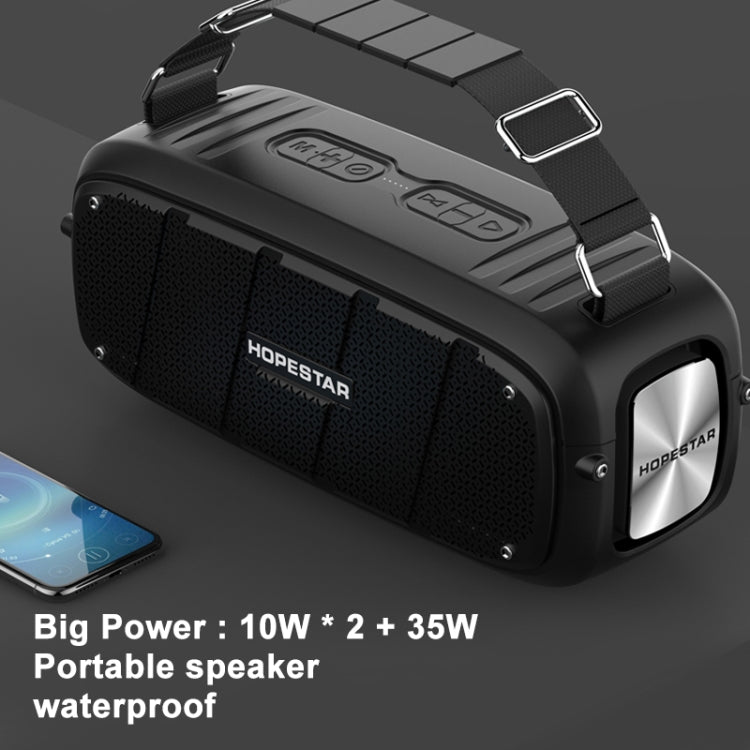 HOPESTAR A20 Pro TWS Portable Outdoor Waterproof Subwoofer Bluetooth Speaker with Microphone, Support Power Bank & Hands-free Call & U Disk & TF Card & 3.5mm AUX (Black) - Desktop Speaker by HOPESTAR | Online Shopping South Africa | PMC Jewellery | Buy Now Pay Later Mobicred