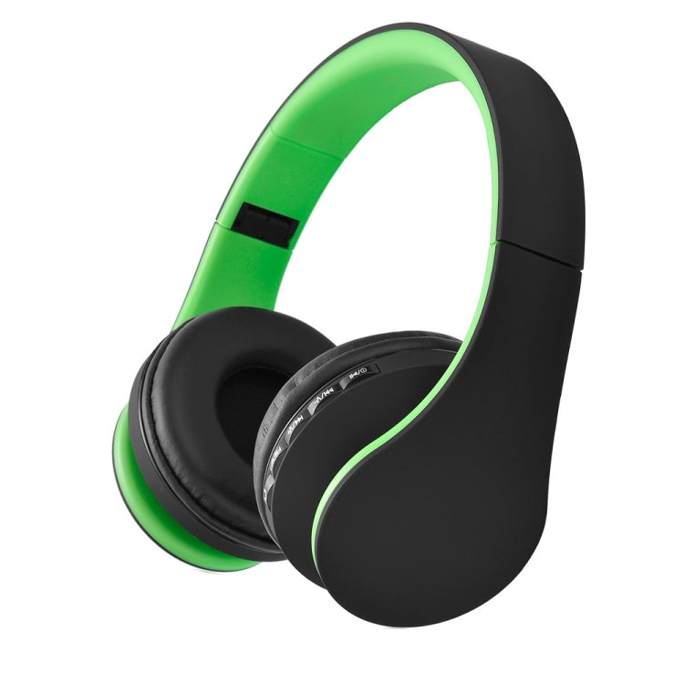 BTH-811 Folding Stereo Wireless  Bluetooth Headphone Headset with MP3 Player FM Radio, for Xiaomi, iPhone, iPad, iPod, Samsung, HTC, Sony, Huawei and Other Audio Devices(Green) - Headset & Headphone by PMC Jewellery | Online Shopping South Africa | PMC Jewellery | Buy Now Pay Later Mobicred