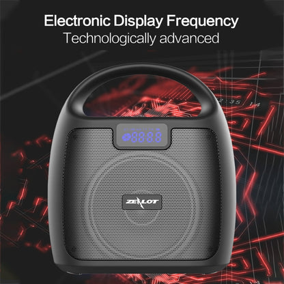 ZEALOT S42 Portable FM Radio Wireless Bluetooth Speaker with Built-in Mic, Support Hands-Free Call & TF Card & AUX (Lake Blue) - Desktop Speaker by ZEALOT | Online Shopping South Africa | PMC Jewellery | Buy Now Pay Later Mobicred