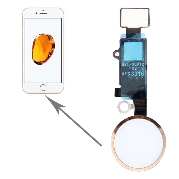 Home Button for iPhone 7 Plus , Not Supporting Fingerprint Identification and Return Function(Gold) - Flex Cable by PMC Jewellery | Online Shopping South Africa | PMC Jewellery | Buy Now Pay Later Mobicred