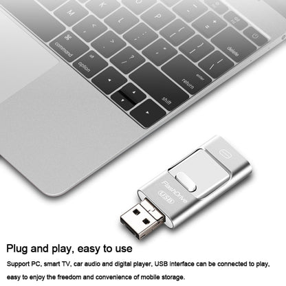 8GB USB 3.0 + 8 Pin + Mirco USB Android iPhone Computer Dual-use Metal Flash Drive (Silver) - U Disk & Card Reader by PMC Jewellery | Online Shopping South Africa | PMC Jewellery | Buy Now Pay Later Mobicred