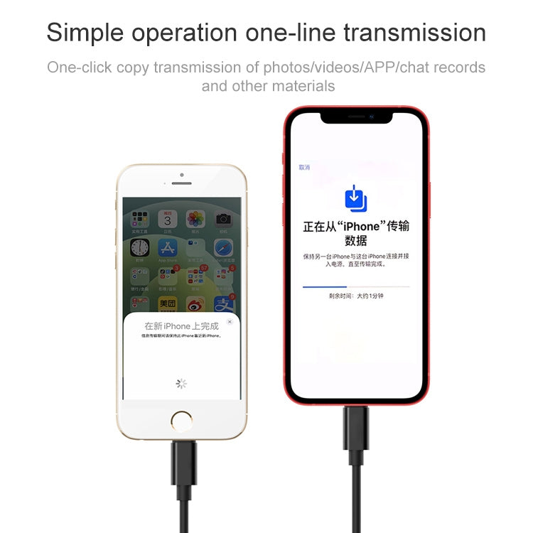 8 Pin to 8 Pin Data Migration Cable, Support Charging, Cable Length: 30cm - Multifunction Cable by PMC Jewellery | Online Shopping South Africa | PMC Jewellery | Buy Now Pay Later Mobicred