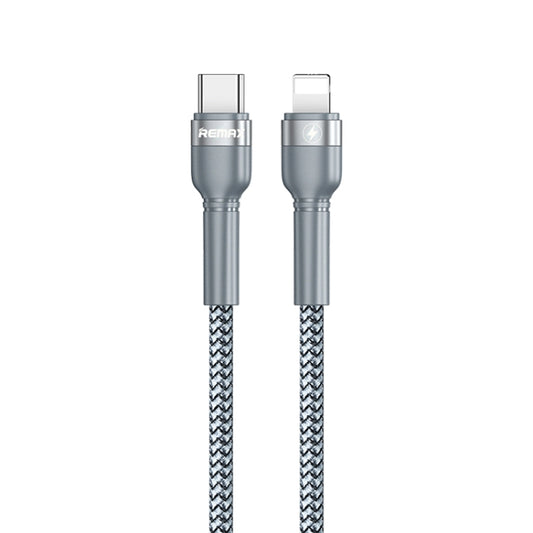 REMAX RC-171 Jany Series 1m PD20W USB to 8 Pin Aluminum Alloy Braid Fast Charging Data Cable (Silver) - Normal Style Cable by REMAX | Online Shopping South Africa | PMC Jewellery | Buy Now Pay Later Mobicred