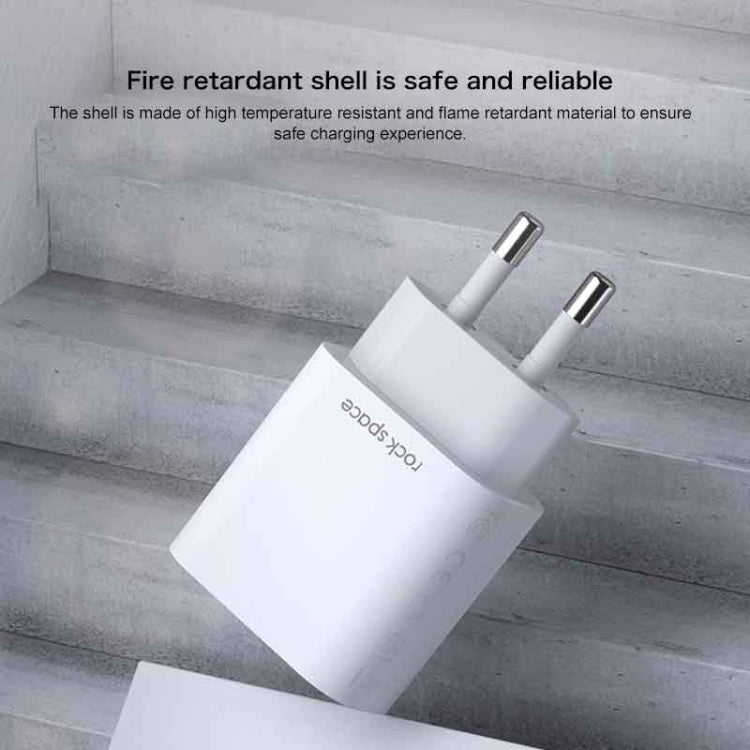 ROCK SPACE HGF-058EU-A T48 QC3.0 USB Single Port Travel Charger, EU Plug - USB Charger by ROCK | Online Shopping South Africa | PMC Jewellery | Buy Now Pay Later Mobicred