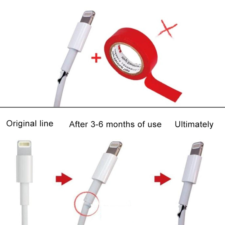 2 PCS Anti-break USB Charge Cable Winder Protective Case Protection Sleeve(Black) - free shipping - PMC Jewellery - Order now!