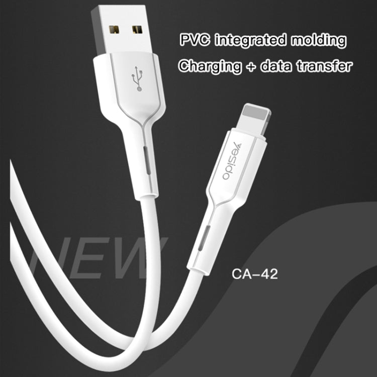 Yesido CA42 2.4A USB to 8 Pin Charging Cable, Length: 1m (White) - Normal Style Cable by Yesido | Online Shopping South Africa | PMC Jewellery | Buy Now Pay Later Mobicred