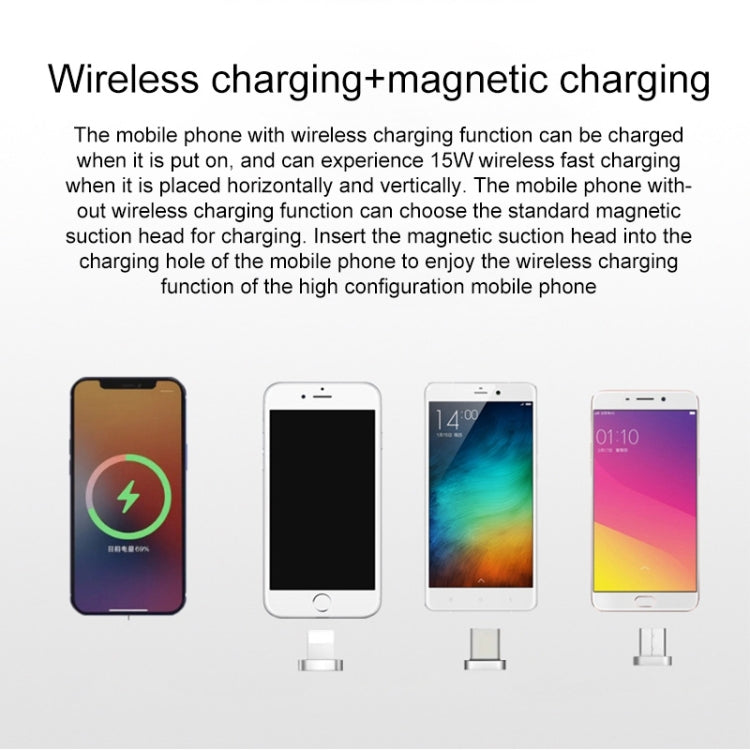 V8 15W Five-finger Sofa Phone Magnetic Suction Wireless Charger Stand (White) - free shipping - PMC Jewellery - Order now!