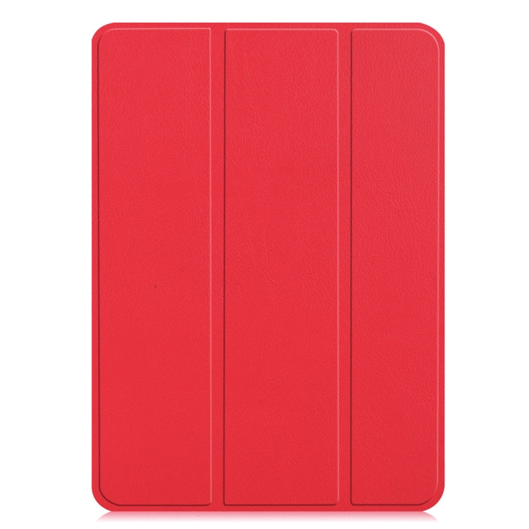 Custer Texture Horizontal Flip PU Leather Case for iPad Air 13 2024 / iPad Pro 12.9 inch (2018), with Three-folding Holder & Sleep / Wake-up Function(Red) - iPad Pro 12.9 (2018) Cases by PMC Jewellery | Online Shopping South Africa | PMC Jewellery | Buy Now Pay Later Mobicred