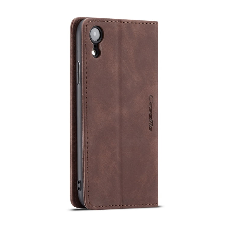 For iPhone XR CaseMe-013 Multifunctional Retro Frosted Horizontal Flip Leather Case with Card Slot & Holder & Wallet(Coffee) - More iPhone Cases by CaseMe | Online Shopping South Africa | PMC Jewellery | Buy Now Pay Later Mobicred