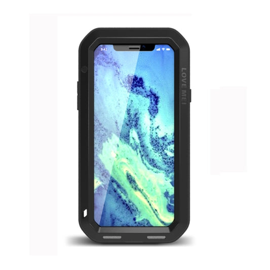 For iPhone X / XS LOVE MEI Metal Dropproof + Shockproof + Dustproof Protective Case (Black) - More iPhone Cases by LOVE MEI | Online Shopping South Africa | PMC Jewellery