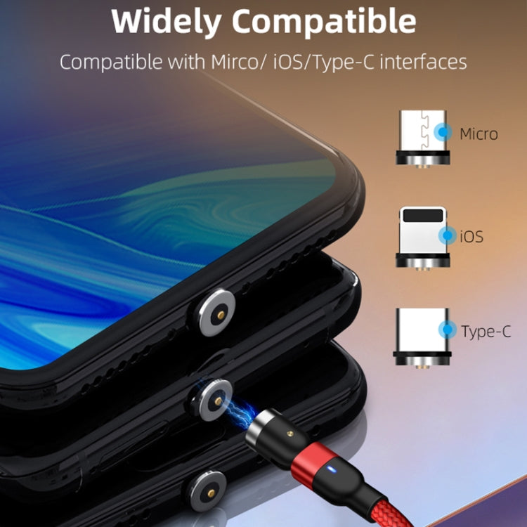 2m 2A Output USB to 8 Pin Nylon Braided Rotate Magnetic Charging Cable(Purple) - Charging Cable & Head by PMC Jewellery | Online Shopping South Africa | PMC Jewellery | Buy Now Pay Later Mobicred