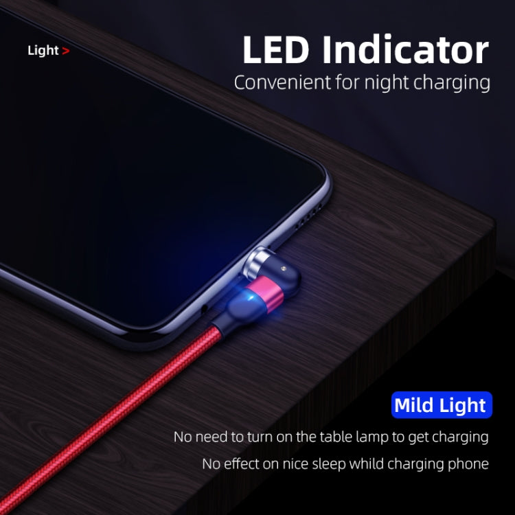 2m 2A Output USB to 8 Pin Nylon Braided Rotate Magnetic Charging Cable(Red) - Charging Cable & Head by PMC Jewellery | Online Shopping South Africa | PMC Jewellery | Buy Now Pay Later Mobicred