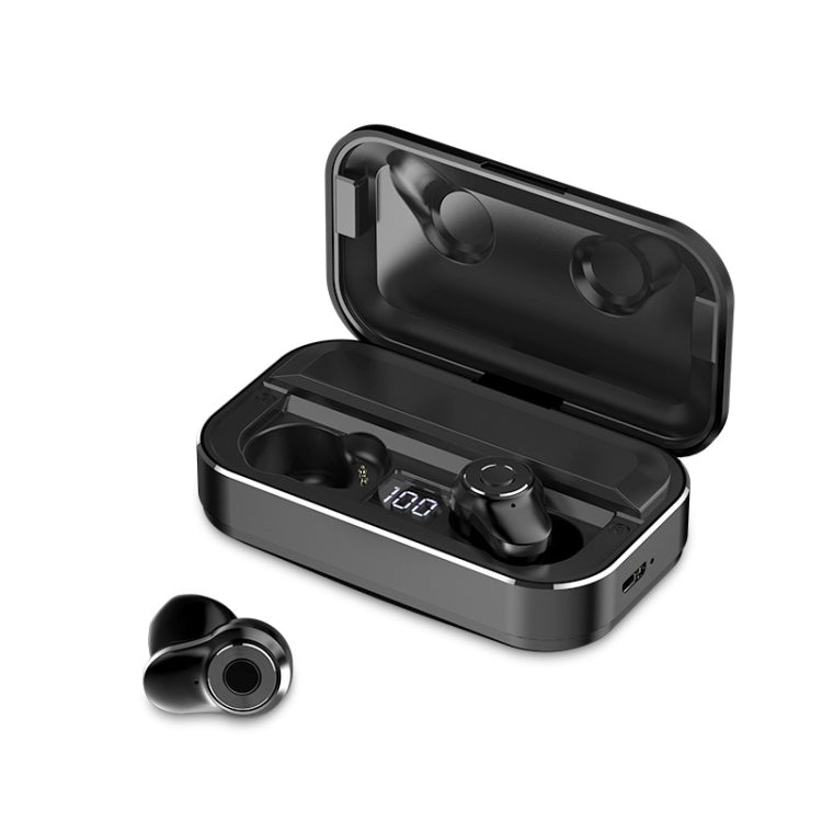 A6 TWS Bluetooth 5.0 Touch Wireless Bluetooth Earphone with Charging Box & LED Smart Digital Display, Support Voice Assistant & Memory Connection & HD Call(Black) - TWS Earphone by PMC Jewellery | Online Shopping South Africa | PMC Jewellery | Buy Now Pay Later Mobicred