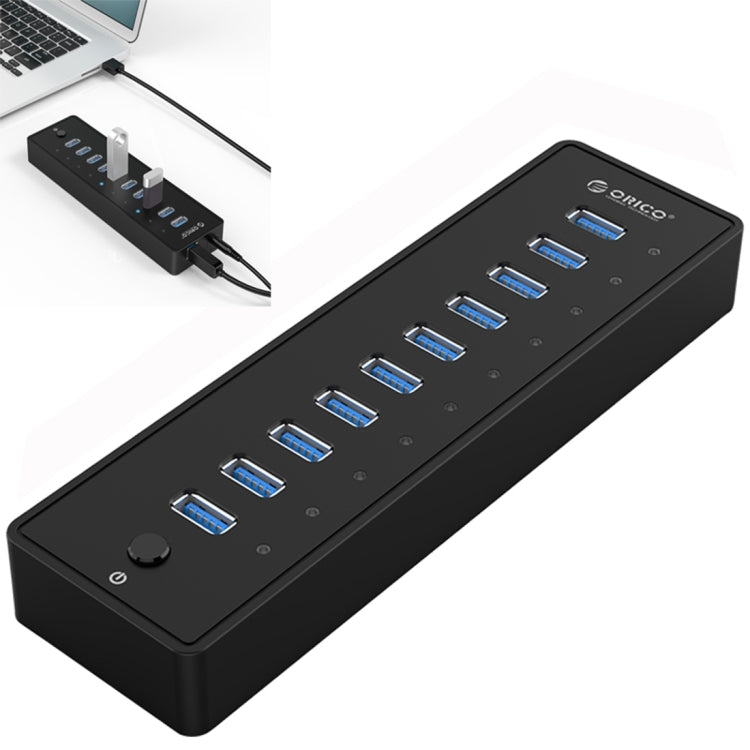 ORICO P10-U3-V1 10 USB 3.0 Ports HUB, Specification: US Plug - USB HUB by PMC Jewellery | Online Shopping South Africa | PMC Jewellery | Buy Now Pay Later Mobicred
