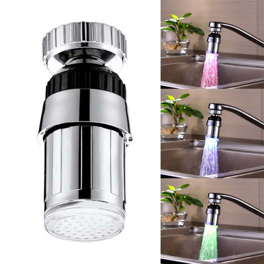 SDF-B6 1 LED ABS Temperature Sensor 3-color LED Faucet Light Water Glow Shower, Size: 58 x 24mm, Interface: 22mm (Silver) - Shower Head by PMC Jewellery | Online Shopping South Africa | PMC Jewellery | Buy Now Pay Later Mobicred