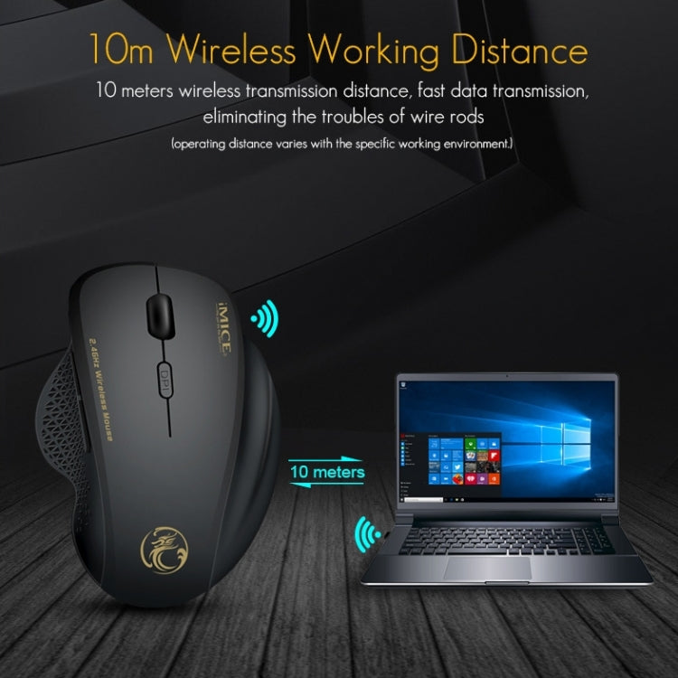 iMICE G6 Wireless Mouse 2.4G Office Mouse 6-button Gaming Mouse(Black) - free shipping - PMC TechLife - Order now!