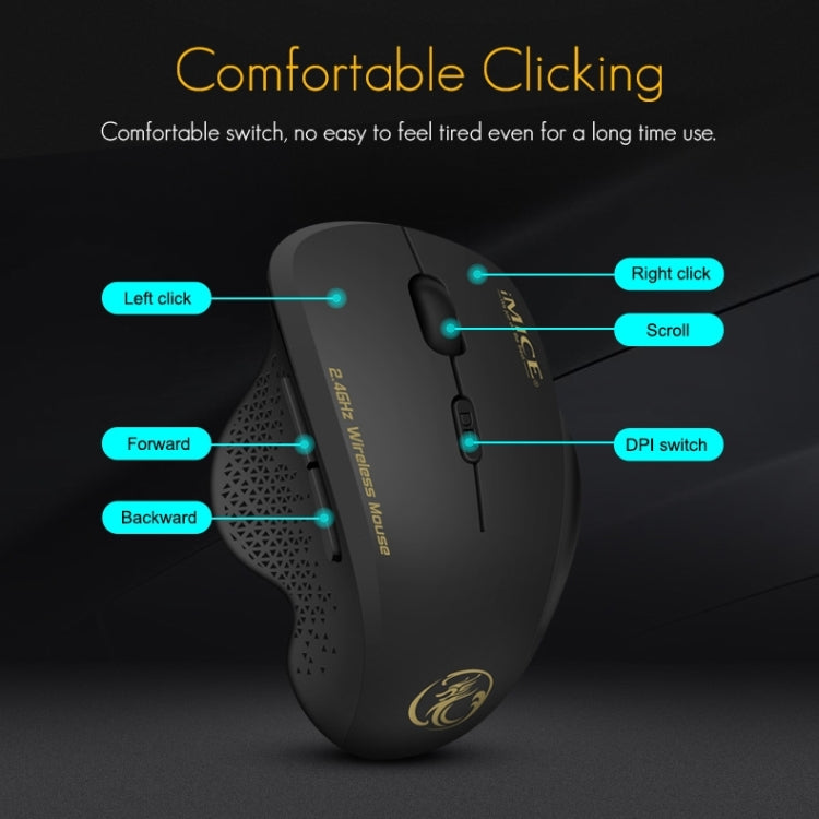 iMICE G6 Wireless Mouse 2.4G Office Mouse 6-button Gaming Mouse(Red) - free shipping - PMC TechLife - Order now!
