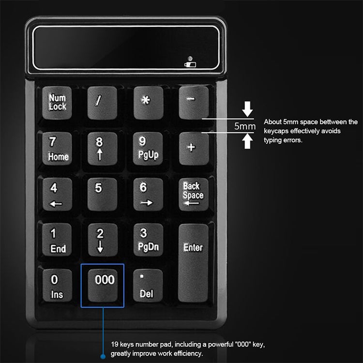 MC Saite 525BT 19 Keys Bluetooth Numeric Keyboard - Mini Keyboard by MC Saite | Online Shopping South Africa | PMC Jewellery | Buy Now Pay Later Mobicred