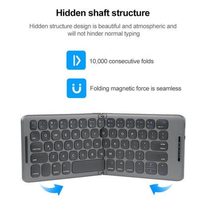 B088 Universal Mini Foldable Three-channel Bluetooth Wireless Keyboard - Mini Keyboard by PMC Jewellery | Online Shopping South Africa | PMC Jewellery | Buy Now Pay Later Mobicred