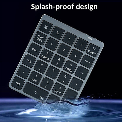 N970 Pro Dual Modes Aluminum Alloy Rechargeable Wireless Bluetooth Numeric Keyboard with USB HUB (Silver) - Mini Keyboard by PMC Jewellery | Online Shopping South Africa | PMC Jewellery | Buy Now Pay Later Mobicred