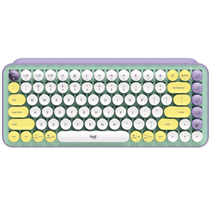 Logitech POP KEYS Round Button Bluetooth Mechanical Keyboard (Purple) - Wireless Keyboard by Logitech | Online Shopping South Africa | PMC Jewellery | Buy Now Pay Later Mobicred