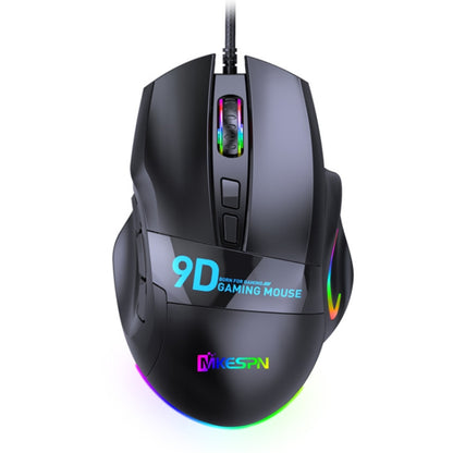 MKESPN X10 9-Buttons RGB Wired Full Speed Macro Definition Gaming Mouse - Wired Mice by MKESPN | Online Shopping South Africa | PMC Jewellery | Buy Now Pay Later Mobicred