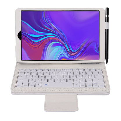 SA510 Detachable Bluetooth Keyboard + Litchi Texture PU Leather Tablet Case with Holder for Galaxy Tab A 10.1 (2019) T510/T515 (White) - Samsung Keyboard by PMC Jewellery | Online Shopping South Africa | PMC Jewellery