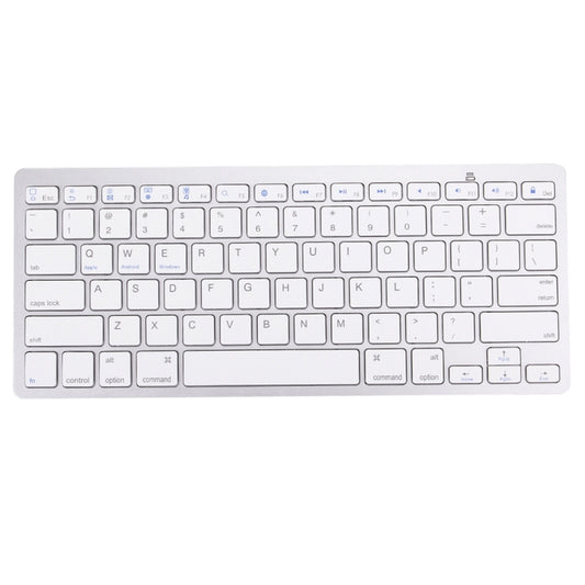 BK-3001 Bluetooth Wireless 78 Keys Ultrathin Keyboard for Windows / iPad / iPhone(Silver) - Wireless Keyboard by PMC Jewellery | Online Shopping South Africa | PMC Jewellery | Buy Now Pay Later Mobicred