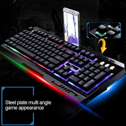 Chasing Leopard G700 USB RGB Backlight Wired Optical Gaming Mouse and Keyboard Set, Keyboard Cable Length: 1.35m, Mouse Cable Length: 1.3m(White) - Wired Keyboard by Chasing Leopard | Online Shopping South Africa | PMC Jewellery | Buy Now Pay Later Mobicred