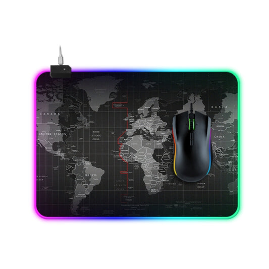 Computer World Map Pattern Illuminated Mouse Pad, Size: 35 x 25 x 0.4cm - Mouse Pads by PMC Jewellery | Online Shopping South Africa | PMC Jewellery | Buy Now Pay Later Mobicred