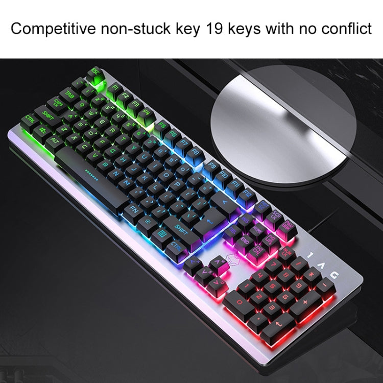 YINDIAO K002 USB Wired Mechanical Feel Sound Control RGB Backlight Keyboard + Optical Mouse Set(Black) - Wired Keyboard by YINDIAO | Online Shopping South Africa | PMC Jewellery | Buy Now Pay Later Mobicred