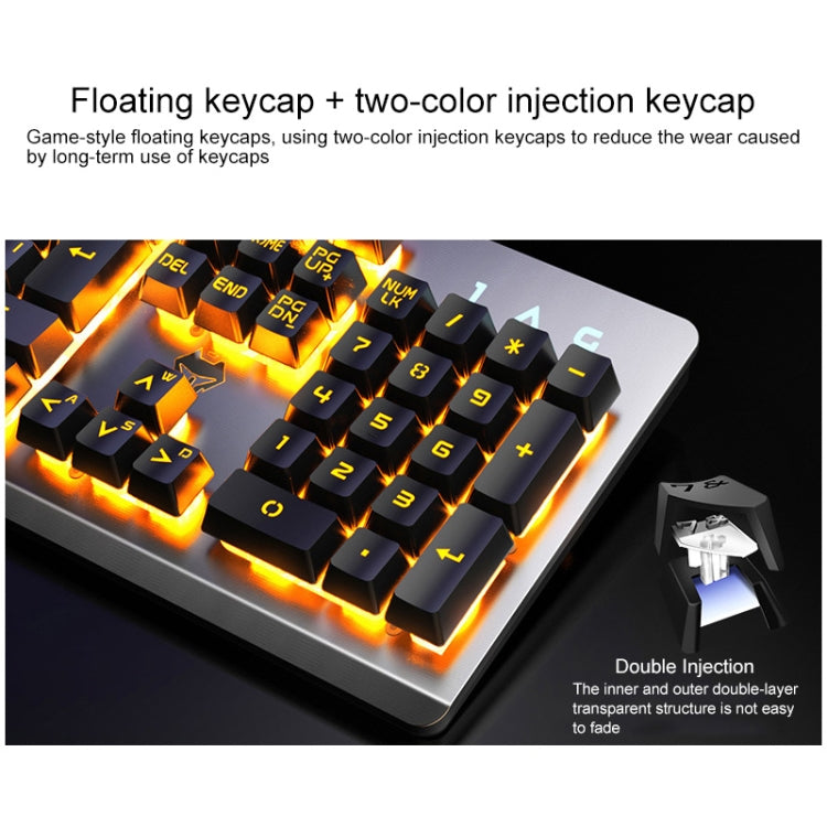 YINDIAO K002 USB Wired Mechanical Feel RGB Backlight Keyboard + Optical Mouse + Headset Set(Black) - Wired Keyboard by YINDIAO | Online Shopping South Africa | PMC Jewellery | Buy Now Pay Later Mobicred