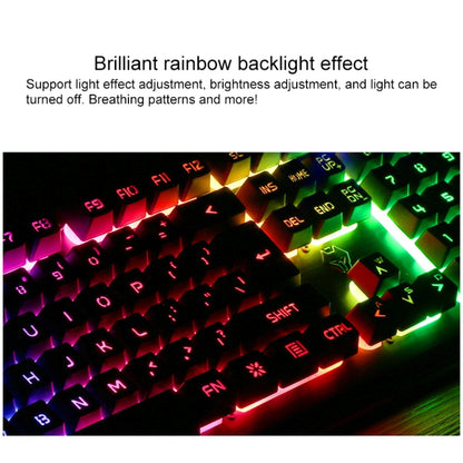 YINDIAO V2 Mechanical Feel Gaming Keyboard Mouse Set (Black Rainbow Light) - Wired Keyboard by YINDIAO | Online Shopping South Africa | PMC Jewellery | Buy Now Pay Later Mobicred