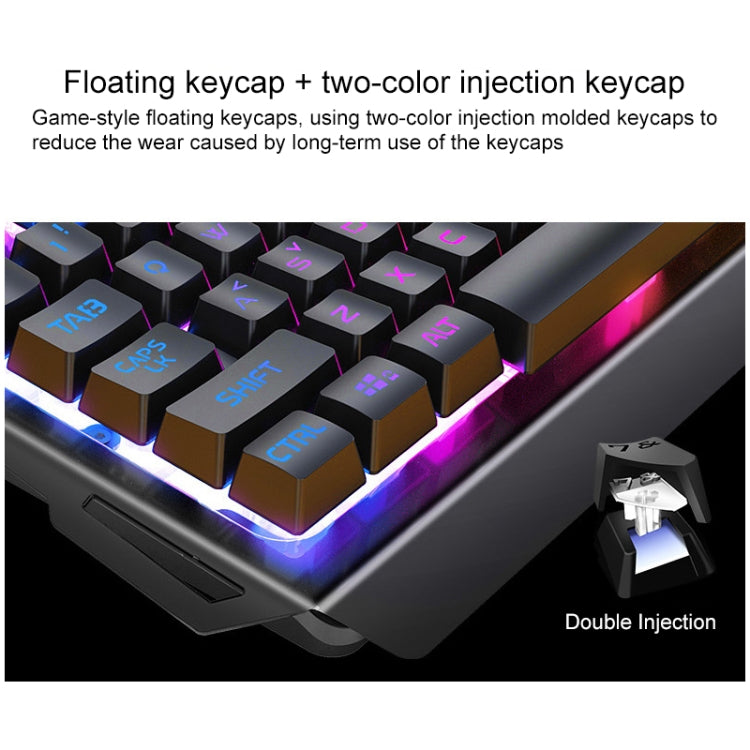 YINDIAO V2 Silent Mechanical Feel Gaming Keyboard Mouse Set (Black) - Wired Keyboard by YINDIAO | Online Shopping South Africa | PMC Jewellery | Buy Now Pay Later Mobicred