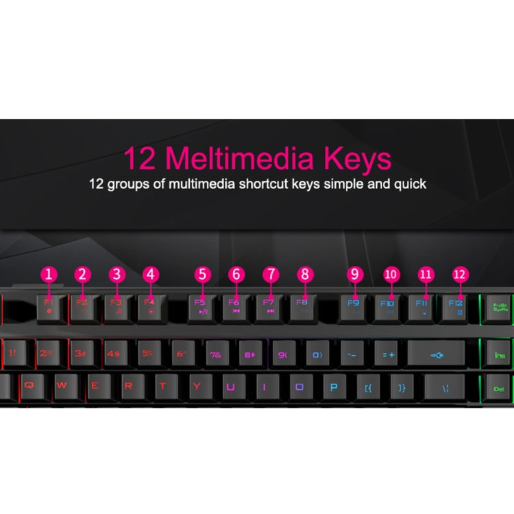 iMICE AK-600 Wired USB Floating Keycap Characters Glow Backlit Gaming Keyboard(Black) - Wired Keyboard by iMICE | Online Shopping South Africa | PMC Jewellery | Buy Now Pay Later Mobicred