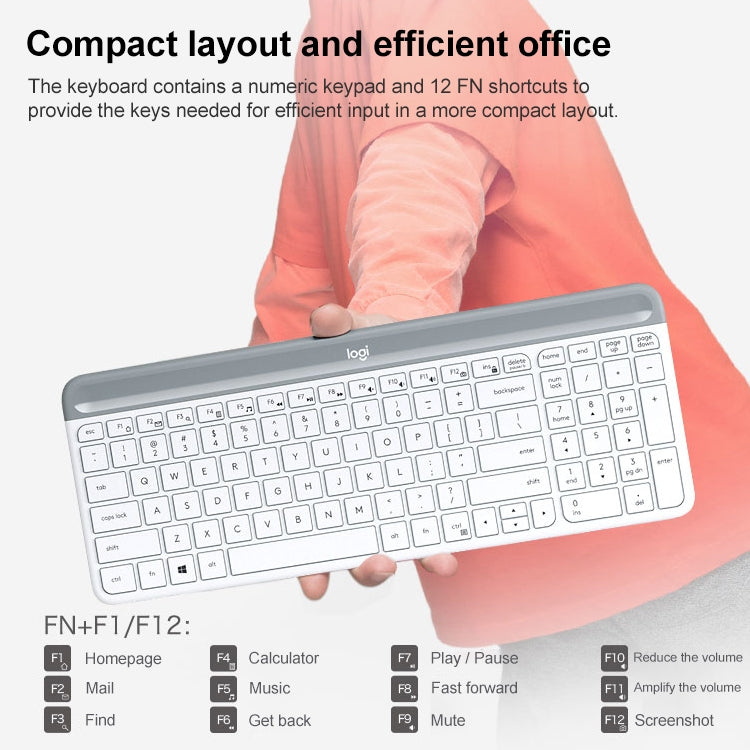 Logitech MK470 Wireless Silence Keyboard Mouse Set (Black) - free shipping - PMC Jewellery - Order now!