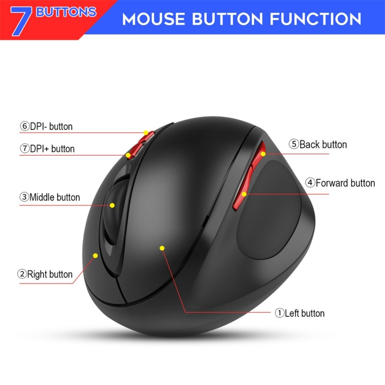 HXSJ T33 2.4GHz Ergonomic Optical Wireless Notebook PC Mouse (Black) - free shipping - PMC Jewellery - Order now!