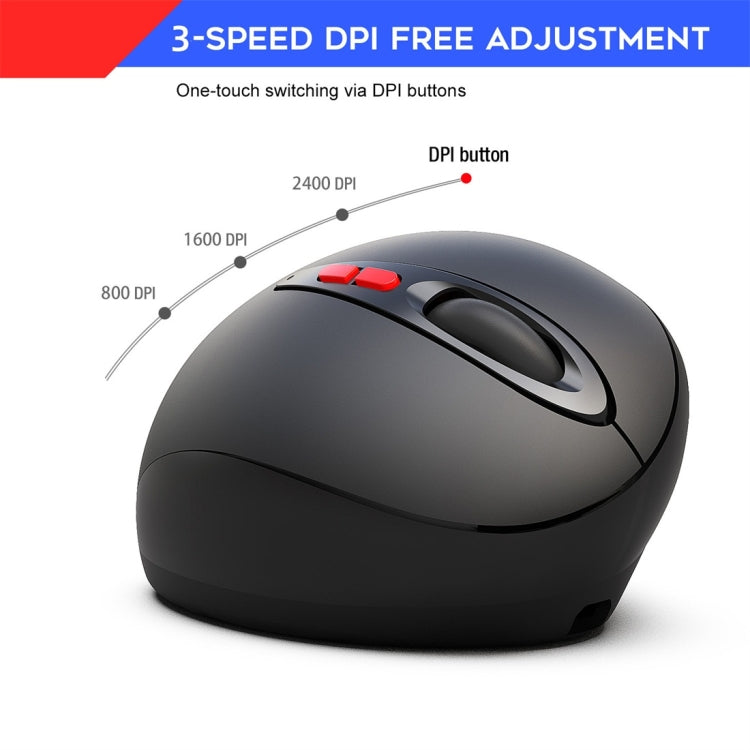 HXSJ T33 2.4GHz Ergonomic Optical Wireless Notebook PC Mouse (Black) - free shipping - PMC Jewellery - Order now!