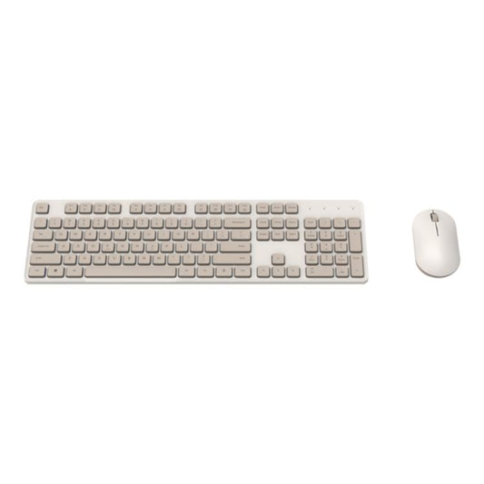 Original Xiaomi 2.4GHz Wireless Keyboard + Mouse Set 2 for Notebook Desktop Laptop(Milk Tea White) - Wireless Keyboard by Xiaomi | Online Shopping South Africa | PMC Jewellery | Buy Now Pay Later Mobicred