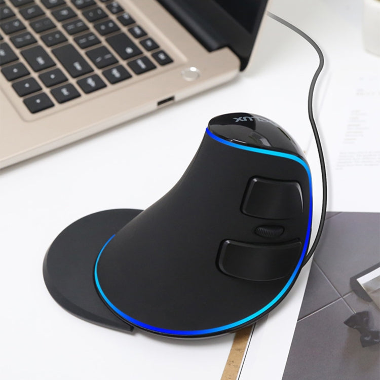 DELUX M618 Plus Wired Blue Version Optical Mouse Ergonomic Vertical Mouse 1600DPI - free shipping - PMC Jewellery - Order now!