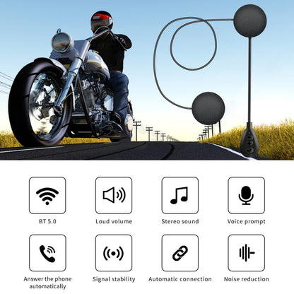 T6 Motorcycle Helmet Bluetooth V5.0 Headset - Motorcycle Walkie Talkie by PMC Jewellery | Online Shopping South Africa | PMC Jewellery | Buy Now Pay Later Mobicred