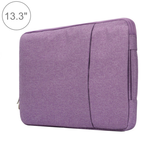 13.3 inch Universal Fashion Soft Laptop Denim Bags Portable Zipper Notebook Laptop Case Pouch for MacBook Air / Pro, Lenovo and other Laptops, Size: 35.5x26.5x2cm (Purple) - 13.3 inch by PMC Jewellery | Online Shopping South Africa | PMC Jewellery | Buy Now Pay Later Mobicred