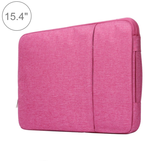 15.4 inch Universal Fashion Soft Laptop Denim Bags Portable Zipper Notebook Laptop Case Pouch for MacBook Air / Pro, Lenovo and other Laptops, Size: 39.2x28.5x2cm (Magenta) - 15 inch by PMC Jewellery | Online Shopping South Africa | PMC Jewellery | Buy Now Pay Later Mobicred