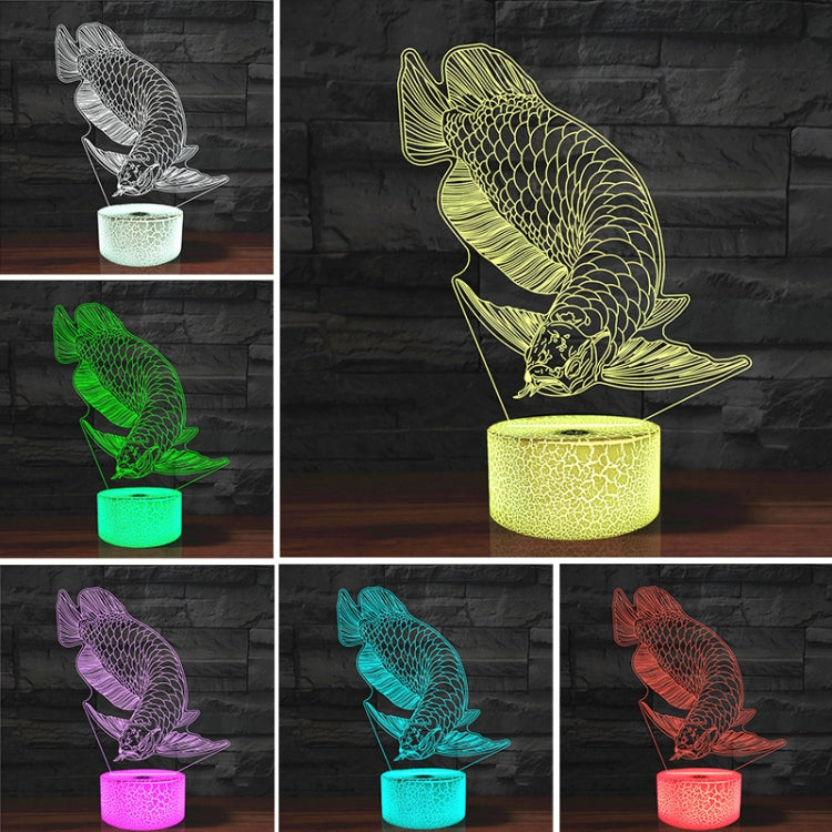 Fish Shape 3D Colorful LED Vision Light Table Lamp, Crack Touch Version - Novelty Lighting by PMC TechLife | Online Shopping South Africa | PMC TechLife | Buy Now Pay Later Mobicred