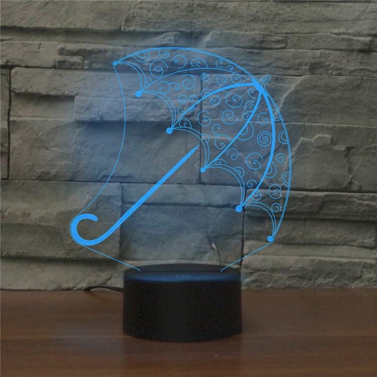Umbrella Shape 3D Colorful LED Vision Light Table Lamp, USB Touch Version - Novelty Lighting by PMC TechLife | Online Shopping South Africa | PMC TechLife | Buy Now Pay Later Mobicred